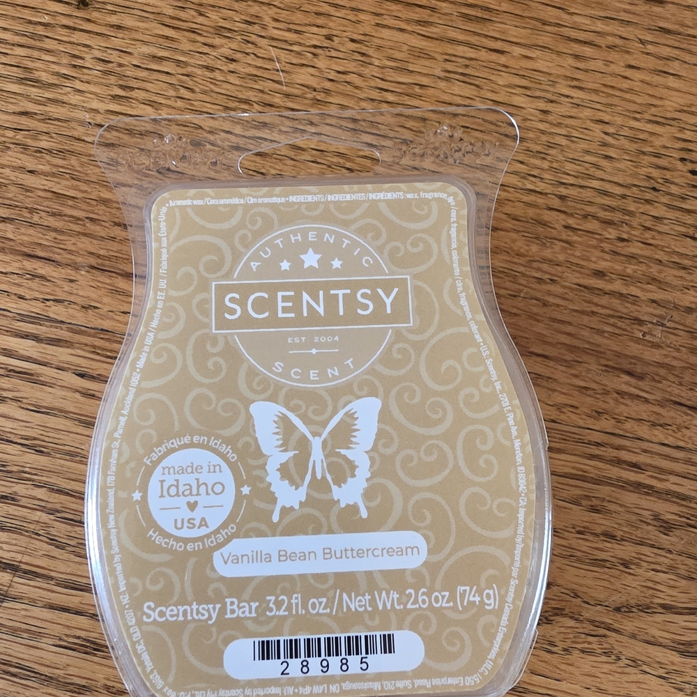Scentsy Vanilla Bean Buttercream Wax Bar - Cream